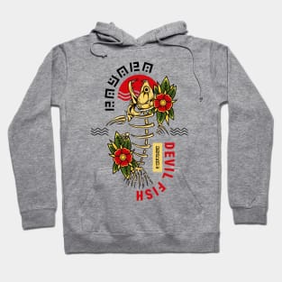 Payara, devil fish with wildflowers Hoodie